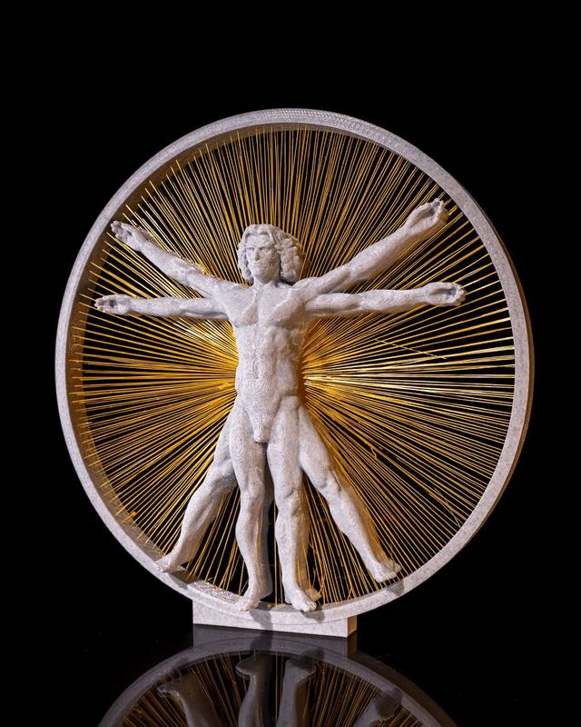 Homme de Vitruve en suspension