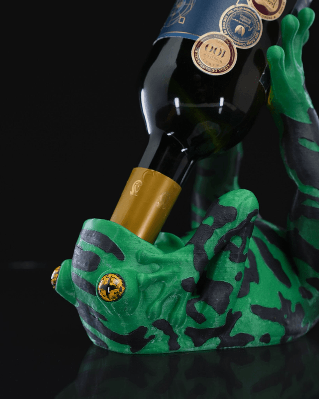 Support bouteille de vin : Grenouille