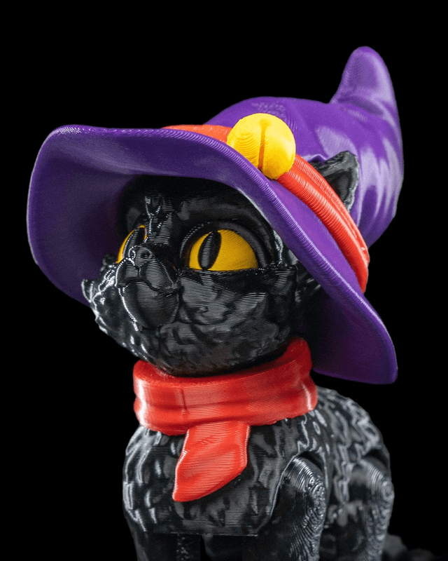 Chat d'Halloween articulé