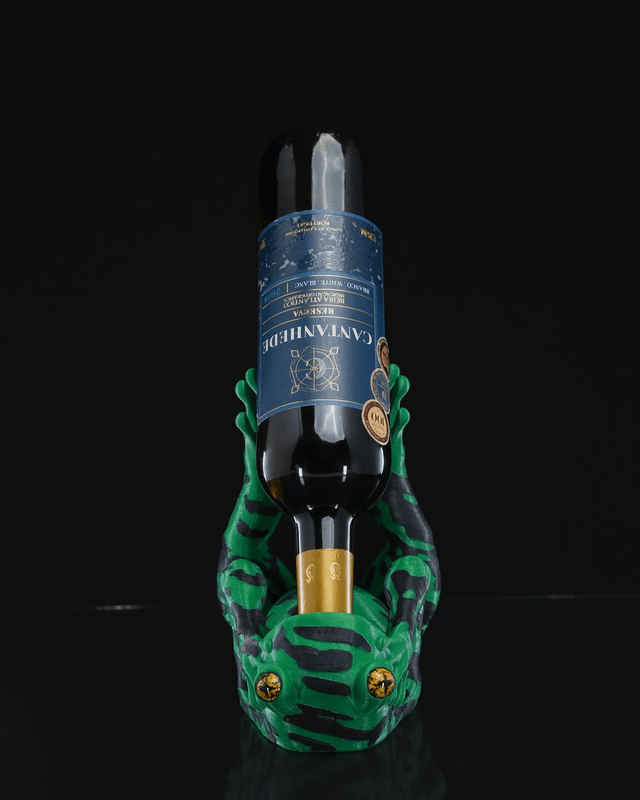 Support bouteille de vin : Grenouille