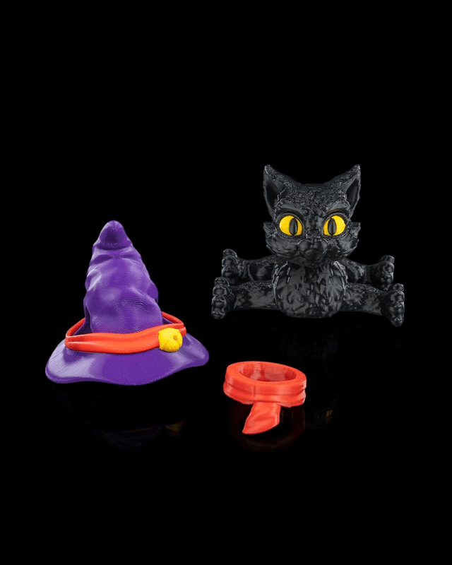 Chat d'Halloween articulé