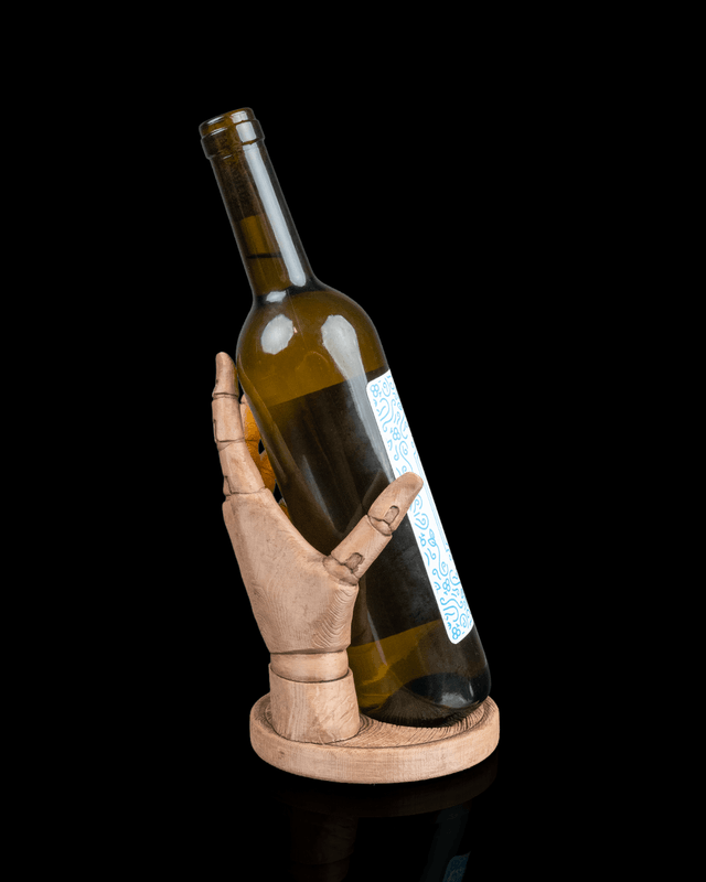 Support bouteille de vin : Main de mannequin