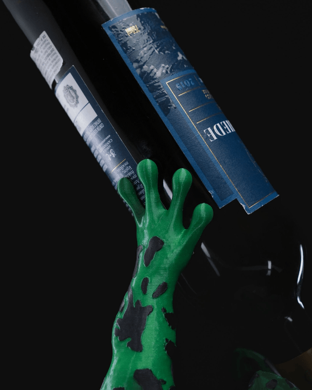 Support bouteille de vin : Grenouille
