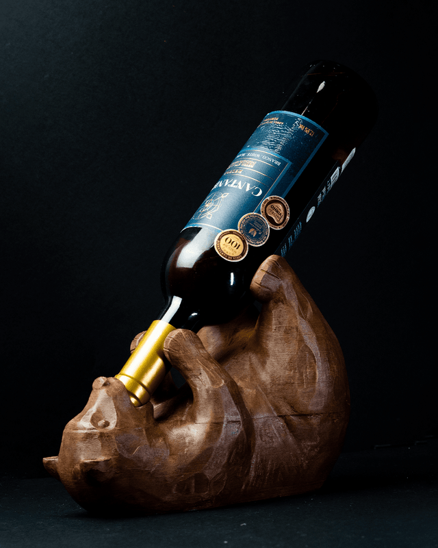Support bouteille de vin : Petit ours
