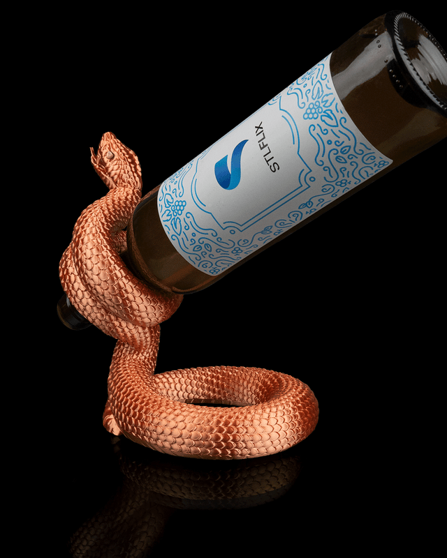 Support bouteille de vin : Vipère