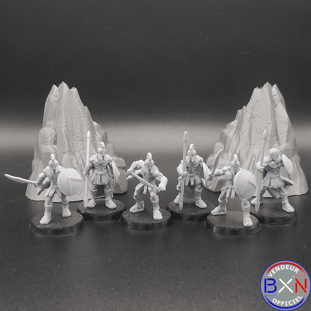 Les guerriers Spartiates : Pack 04 - Jeu de role - RPG - Miniature