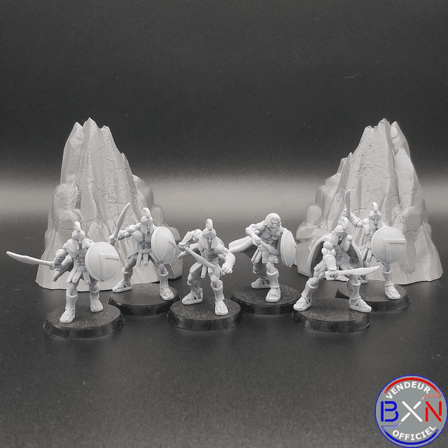 Les guerriers Spartiates : Pack 01 - Jeu de role - RPG - Miniature