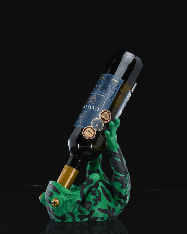 Support bouteille de vin : Grenouille